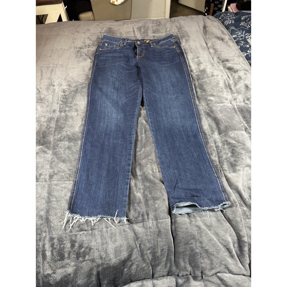 Seven7 Jeans Women's Size‎ 4 Blue Dark Wash Weekend Easy Fit Boyfriend